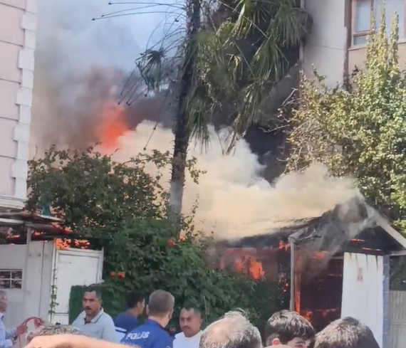 Sinop'un Durağan ilçesinde korkutan yangın...